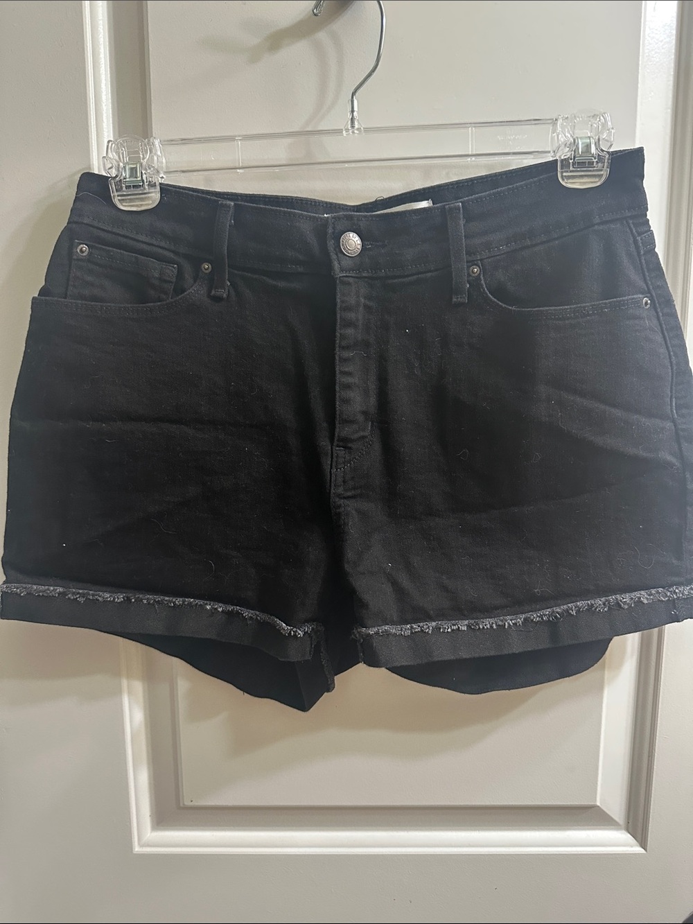 Signature by Levi Strauss High Rise Black Denim Cutoff Shorts